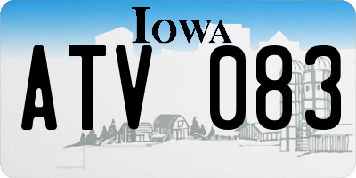 IA license plate ATV083