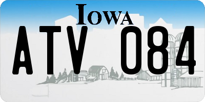 IA license plate ATV084