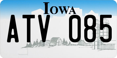 IA license plate ATV085