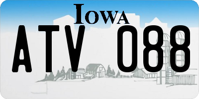 IA license plate ATV088
