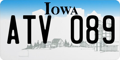 IA license plate ATV089