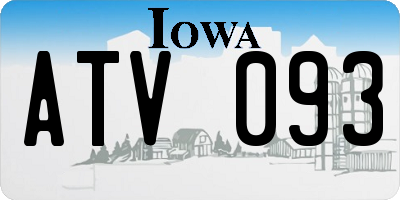 IA license plate ATV093