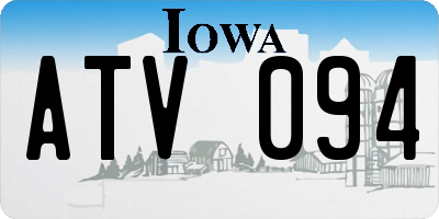IA license plate ATV094