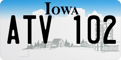 IA license plate ATV102