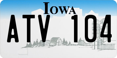 IA license plate ATV104