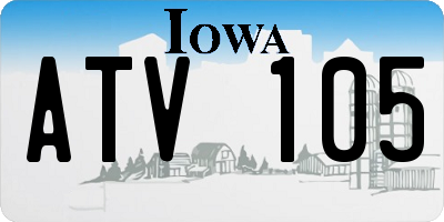 IA license plate ATV105