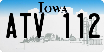 IA license plate ATV112