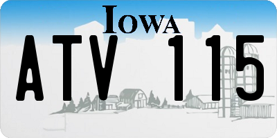 IA license plate ATV115