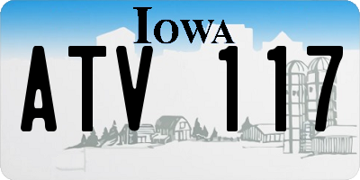 IA license plate ATV117