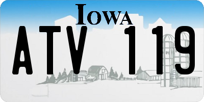 IA license plate ATV119