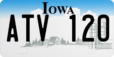 IA license plate ATV120