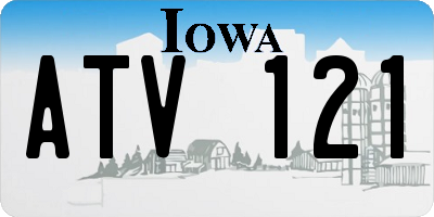 IA license plate ATV121