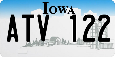 IA license plate ATV122