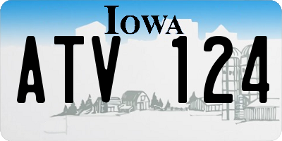 IA license plate ATV124