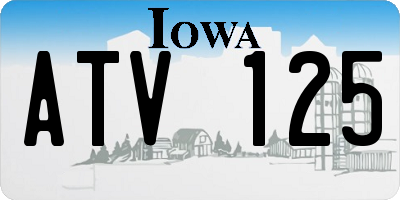 IA license plate ATV125