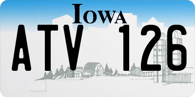 IA license plate ATV126