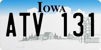IA license plate ATV131
