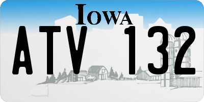 IA license plate ATV132