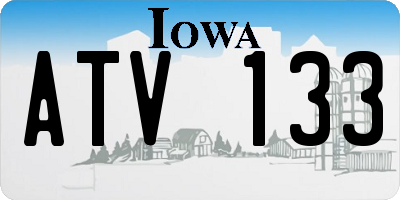 IA license plate ATV133