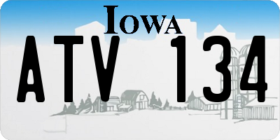 IA license plate ATV134