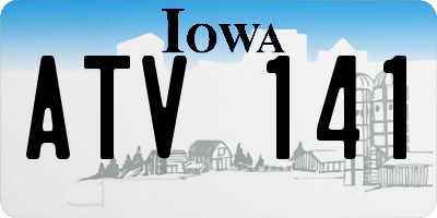 IA license plate ATV141
