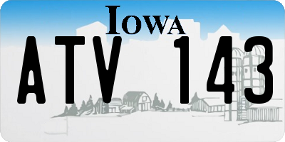 IA license plate ATV143