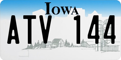 IA license plate ATV144