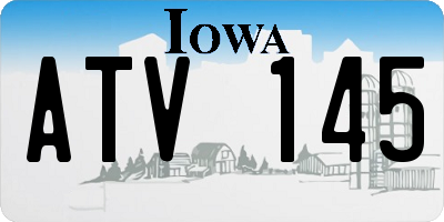 IA license plate ATV145