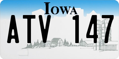 IA license plate ATV147