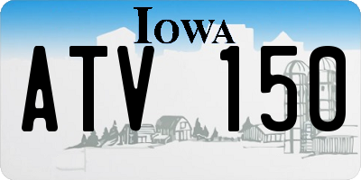IA license plate ATV150