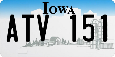 IA license plate ATV151