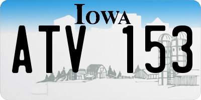 IA license plate ATV153