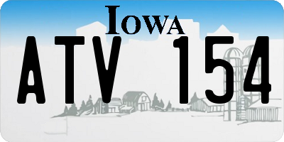 IA license plate ATV154