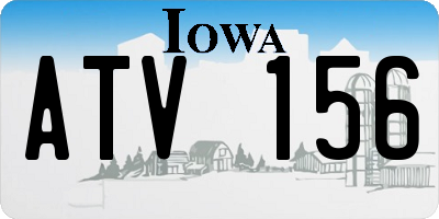 IA license plate ATV156