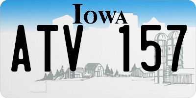 IA license plate ATV157