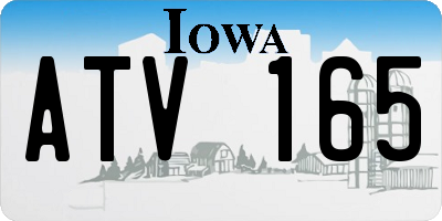 IA license plate ATV165