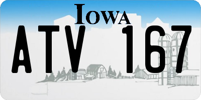 IA license plate ATV167