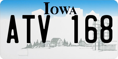 IA license plate ATV168
