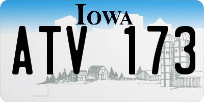IA license plate ATV173
