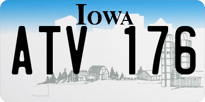 IA license plate ATV176