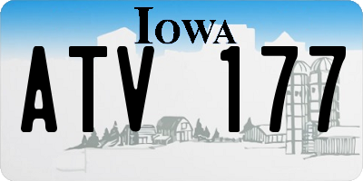 IA license plate ATV177