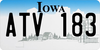 IA license plate ATV183