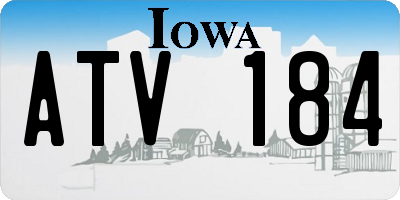 IA license plate ATV184