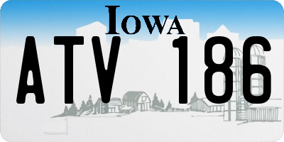 IA license plate ATV186