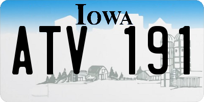 IA license plate ATV191