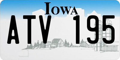 IA license plate ATV195