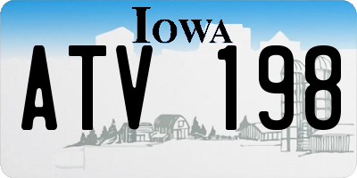 IA license plate ATV198
