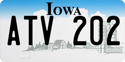 IA license plate ATV202
