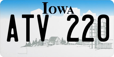 IA license plate ATV220