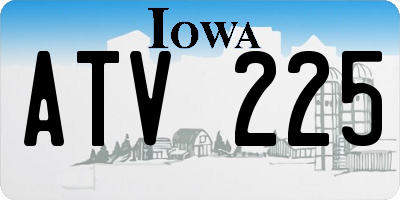 IA license plate ATV225